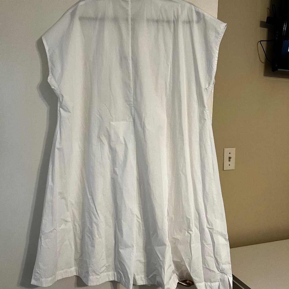 MaxMara White Short-Sleeve A-Line Dress - Picture 3 of 3